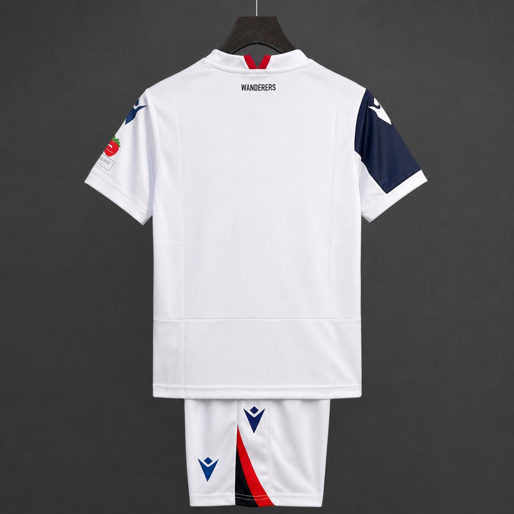 26/27 Kids Bolton Wanderers Home White Jersey Kit