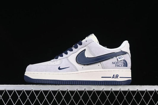 Nike Air Force 1 '07 Low The North Face Collaboration Blue Swoosh Logo Casual Sneakers - XZ6188-913