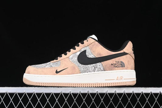 Nike Air Force 1'07 Low The North Face Collaboration - Mesh Brown Low-Top Casual Sneakers - KK1988-031