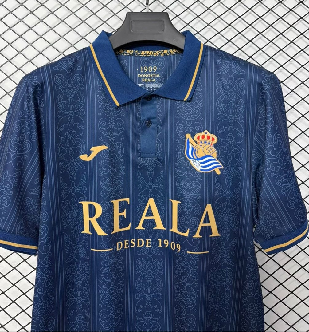 26/27 Real Sociedad Polo Collar Navy Jersey