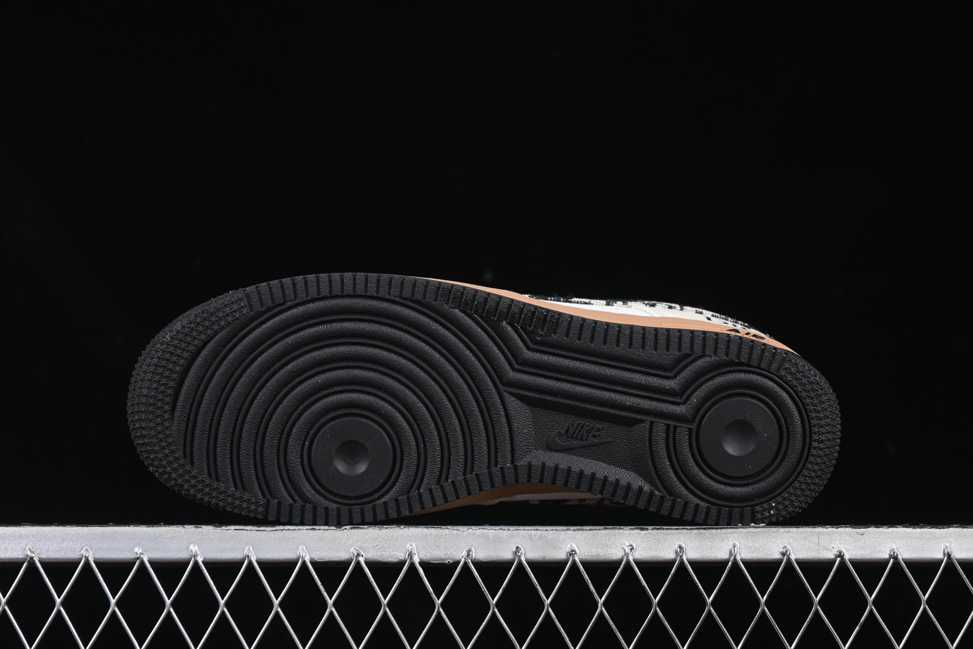 Nike Air Force 1 '07 Low Dior Collaboration Beige Black Grey Stitch Casual Sneakers - KK1988-048