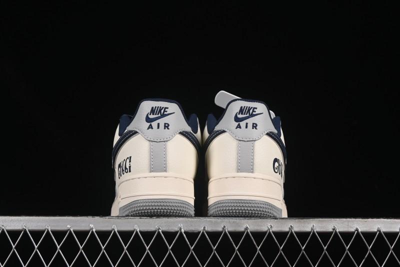 Nike Air Force 1 '07 Low Gucci Collaboration Grey Blue Swoosh Casual Sneakers - XS1958-543