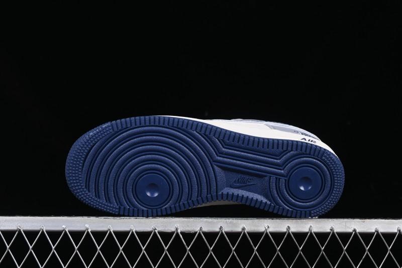 Nike Air Force 1 '07 Low The North Face x CDG Blue Double Swoosh Casual Sneakers - DM6688-019