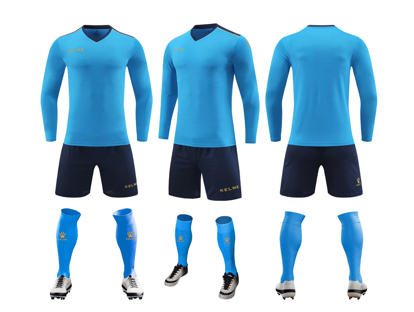 K3288 Kalmei long-sleeved football training uniform 5 colors 3XS-4XL