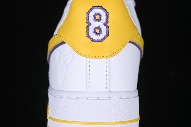 Nike Air Force 1 '07 Low Kobe Casual Sneakers with Full-Layer Leather and Full-Length Air Cushion - FZ1151-100