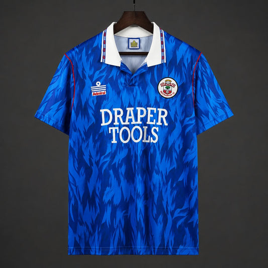 Retro 90/91 Southampton FC Blue with Flame Pattern Away Jersey