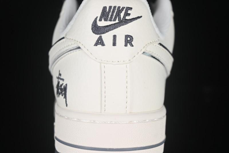 Nike Air Force 1 '07 Low Stussy Collaboration Beige Grey Casual Sneakers - XZ6188-726