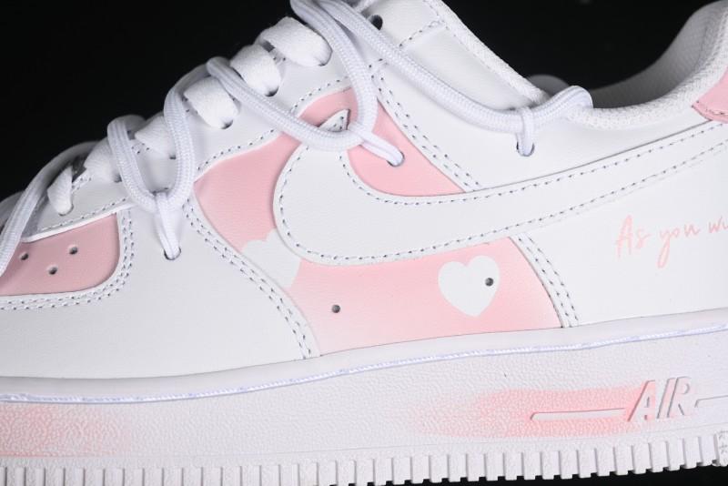 Nike Air Force 1 '07 Low Custom Spray Cherry Blossom Story Low-Top Casual Sneakers - ZH0316-052