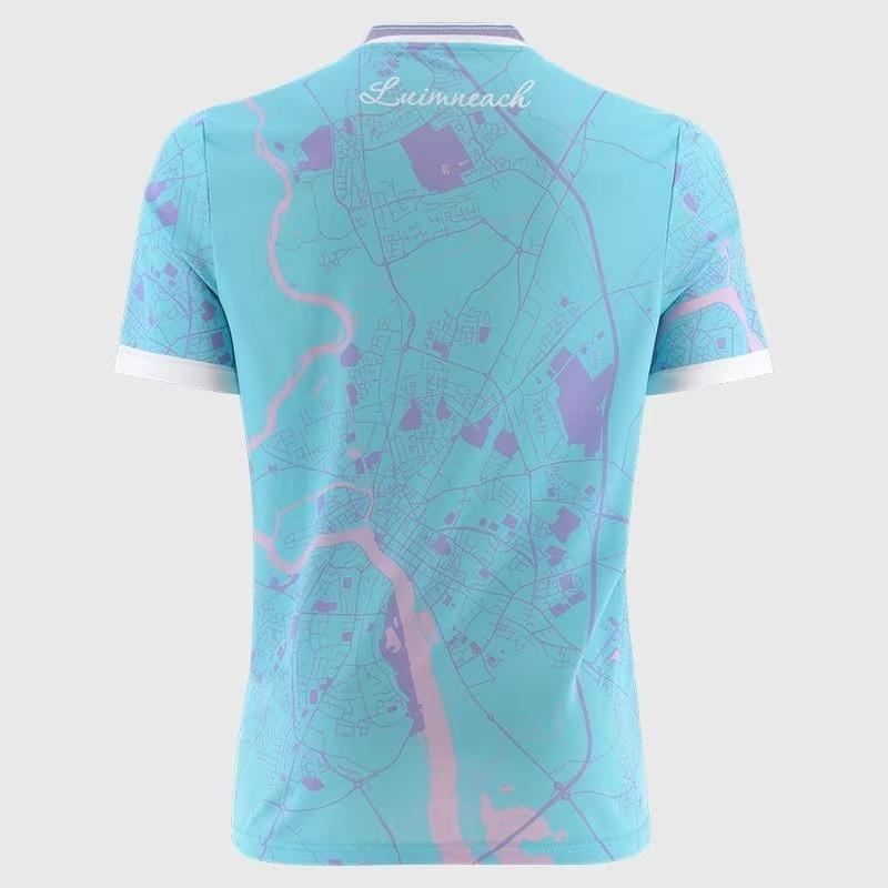 25/26 Limerick GAA Light Blue with Purple Map Design Away Jersey