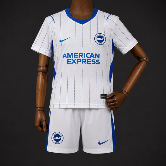 26/27 Kids Brighton Hove Aibion Away White Jersey
