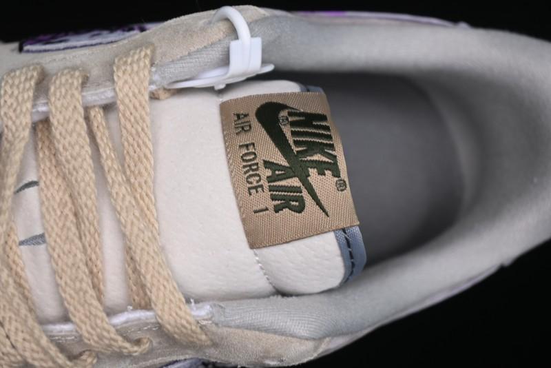 Nike Air Force 1 '07 Low Purple Taro Demon Casual Sneakers - ZB2121-301