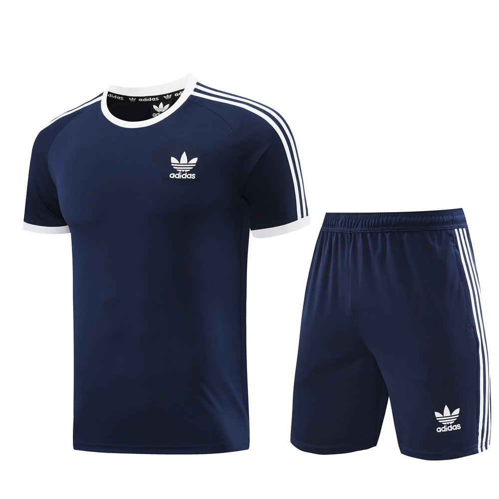 AD07 sapphire blue shorts suit S-2XL