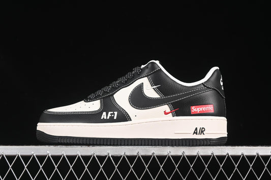 Nike Air Force 1 '07 Low Supreme Casual Sneakers in Beige Black - HH7518-053