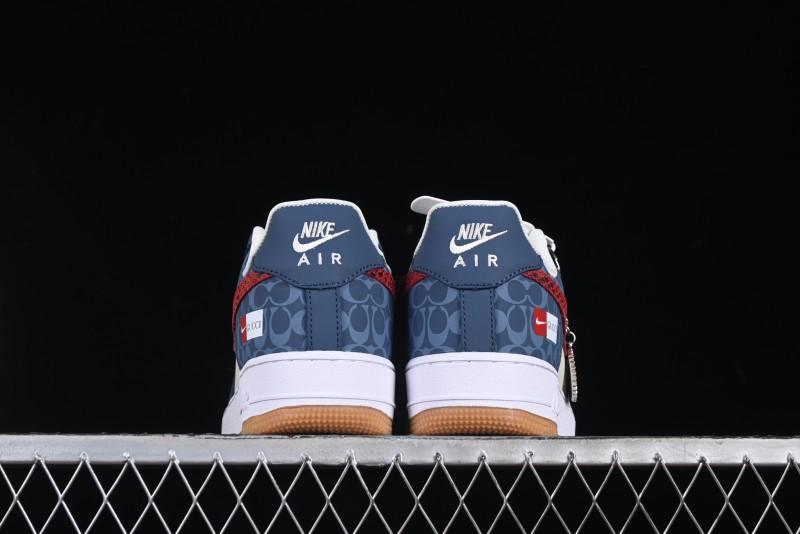 Nike Air Force 1 '07 Low Gucci Collaboration Snake Pattern Red Swoosh Casual Sneakers - DF0188-039