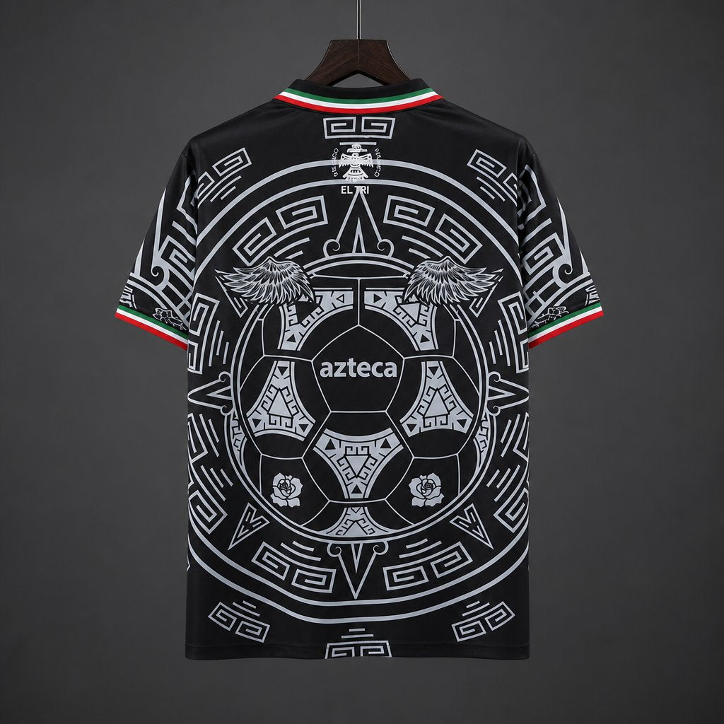 2026 Mexico Special Edition Black with Virgin of Guadalupe and Aztec Pattern Jersey