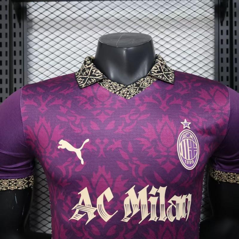 Player Version 25/26 AC Milan Redesigned Away Purple with Geometric Pattern Jersey