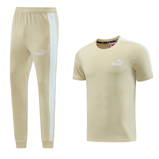 PD01 apricot pants suit S-2XL