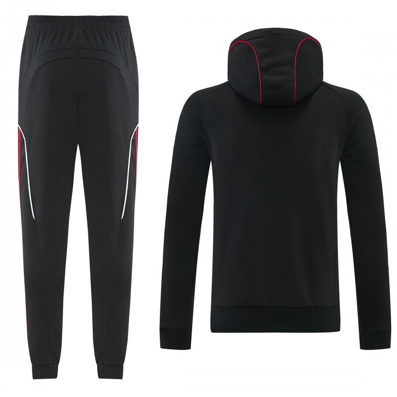 26/27 Liverpool  Black Full Zipper Hooded Jacket Tracksuit + Long Pants