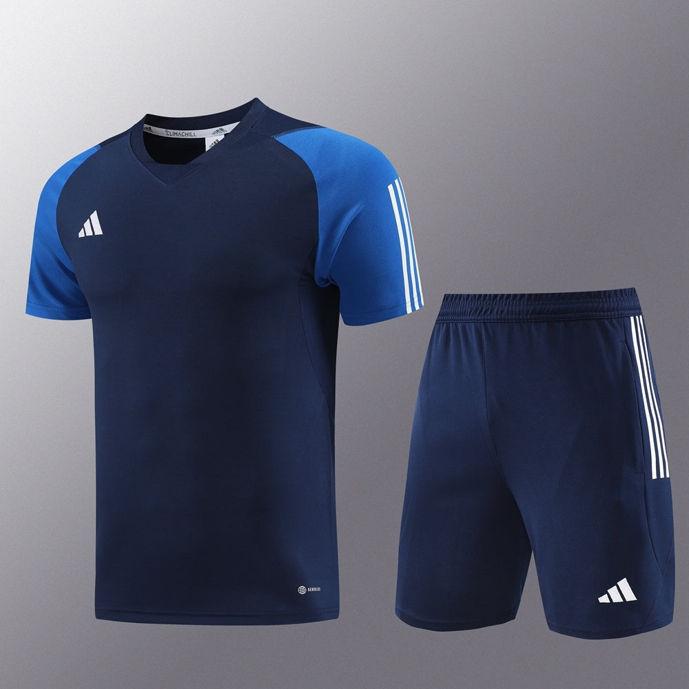 AD03 sapphire blue shorts suit S-2XL