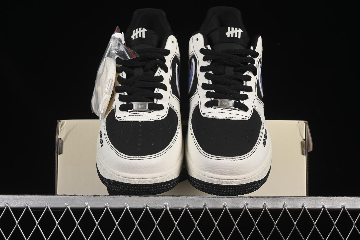 Nike Air Force 1'07 Low UN Collaboration Casual Sneakers in Black White Purple - SC9207-528