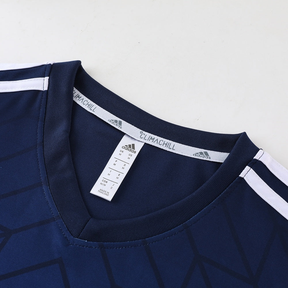 AD05 sapphire blue shorts suit S-2XL