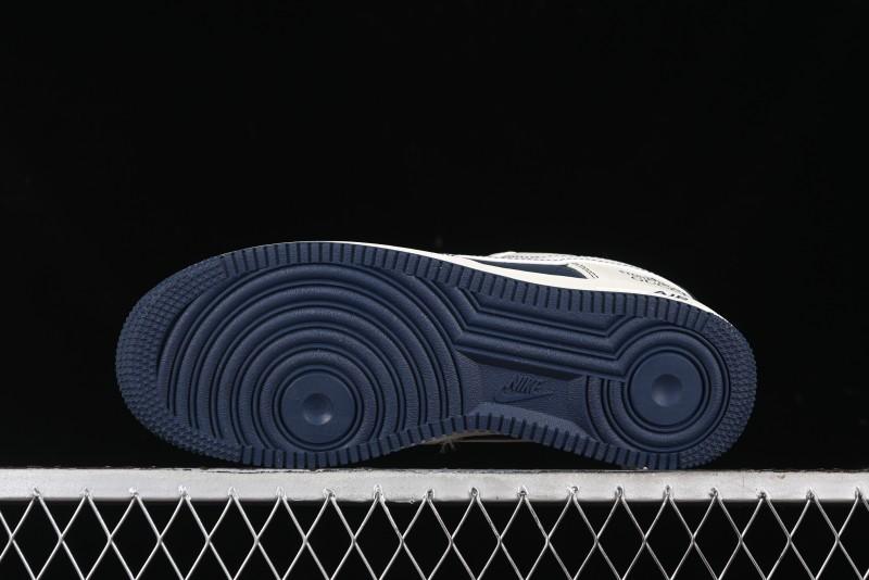 Nike Air Force 1 '07 Low Gucci Stone Island Collaboration - Off White Graphite Low-Top Casual Sneakers - KK1988-013