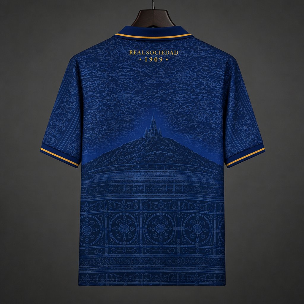 26/27 Real Sociedad Polo Collar Navy Jersey