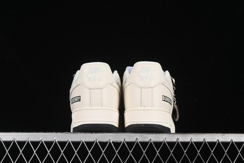 Nike Air Force 1 '07 Low Burberry Collaboration - White Black Check Low-Top Casual Sneakers - DF0180-005