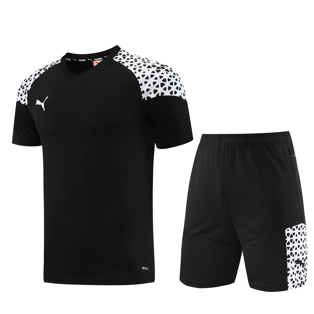 PD02 black shorts suit S-2XL