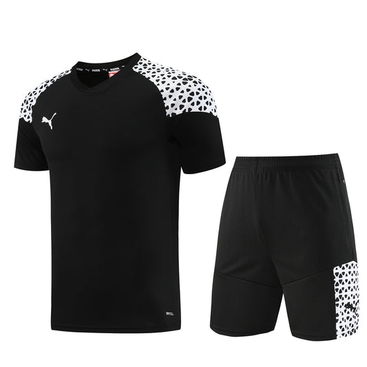PD02 black shorts suit S-2XL