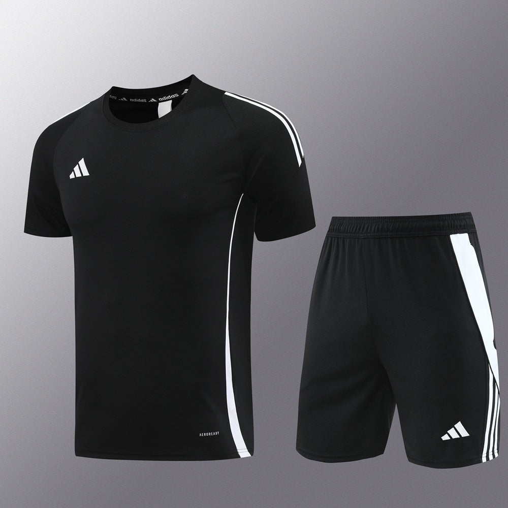 AD06 black shorts suit S-2XL