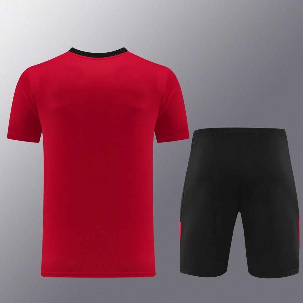 ND05 red shorts suit S-2XL