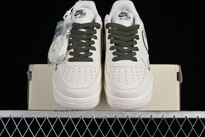 Nike Air Force 1 '07 Low Classic Military Green Mini Swoosh Starry Sky Casual Sneakers - MJ0319-022