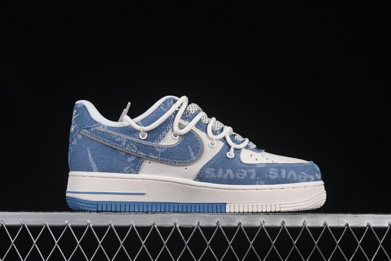 Nike Air Force 1 '07 Low Levi's Denim Patchwork Lace-Up Casual Sneakers - SJ1198-001
