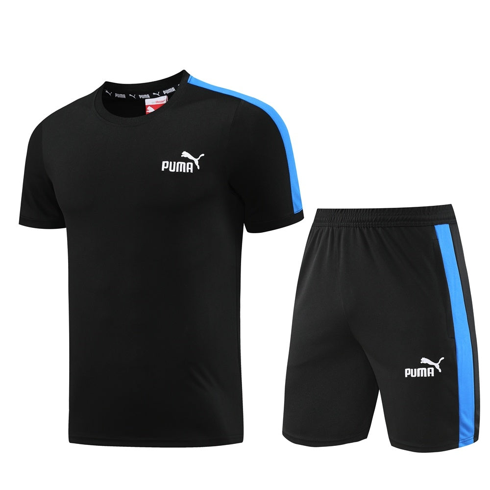 PD01 black shorts suit S-2XL
