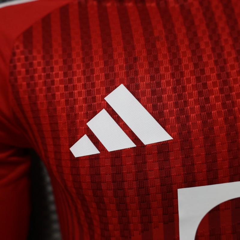 Player Version 26/27 FC Bayern Munich Red-on-Red Diagonal Stripe  Long Sleeve Jersey