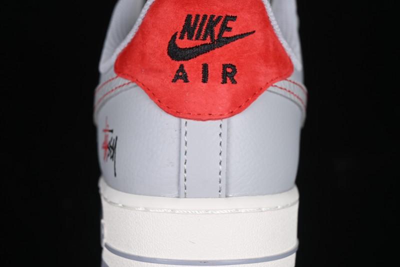 Nike Air Force 1 '07 Low Stussy Lunar New Year Snake Limited Edition Grey Snake Low-Top Casual Sneakers - DM6688-027