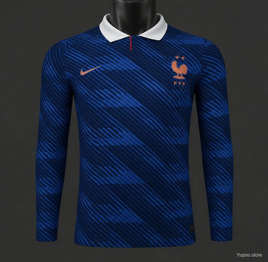 Player Version 2026 France Home Long Sleeve Jersey
