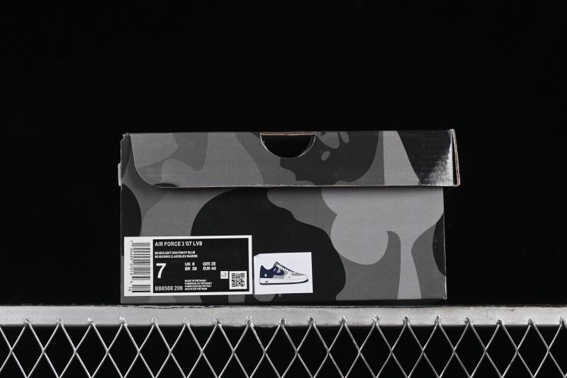 Nike Air Force 1 '07 Low Bape Collaboration - Deep Blue Grey Low-Top Casual Sneakers BB6566-206