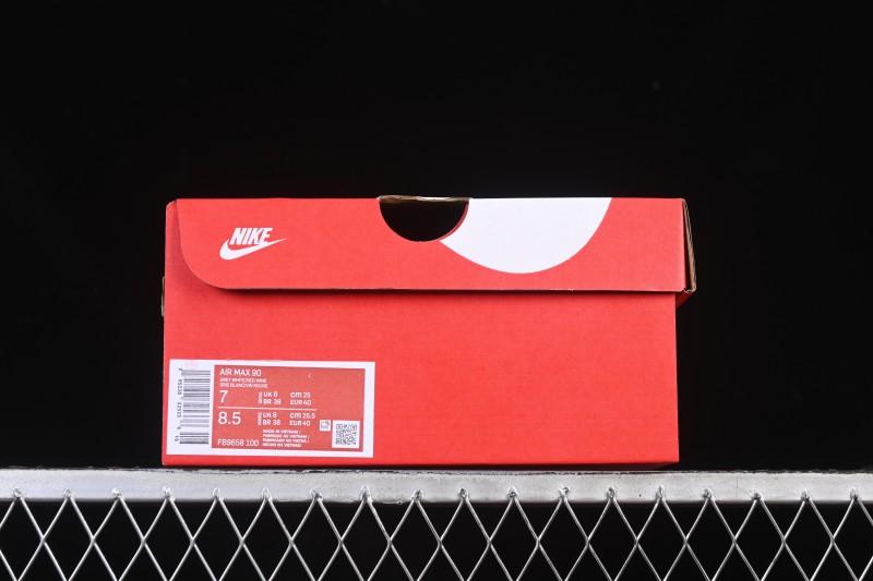 Nike Air Max 90 Retro Running Shoes with Max Air Cushion - FB9658-100