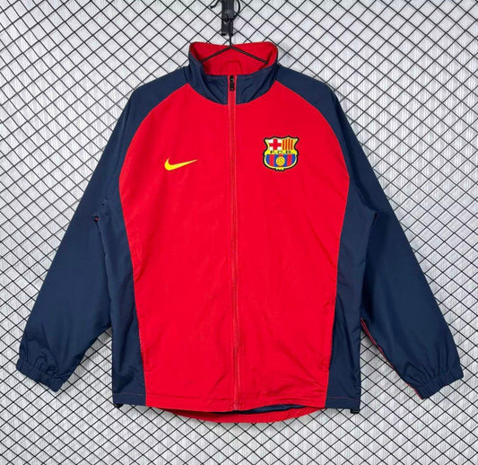 Retro 98/00 Barcelona Home Red Full Zipper Windbreaker