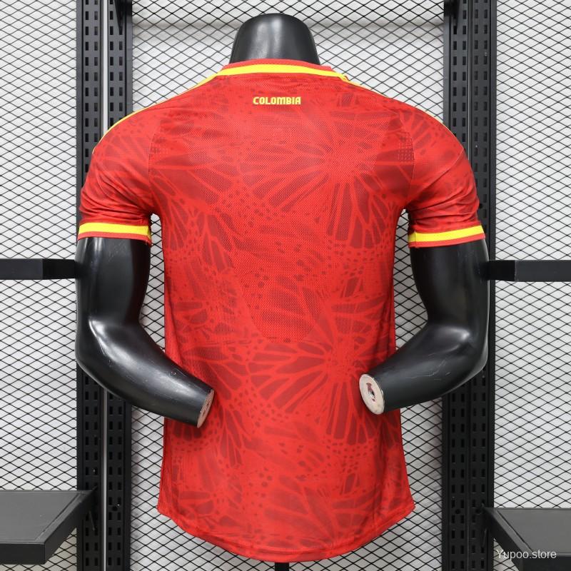 Player Version 2026 Colombia Red & Yellow Away Jersey