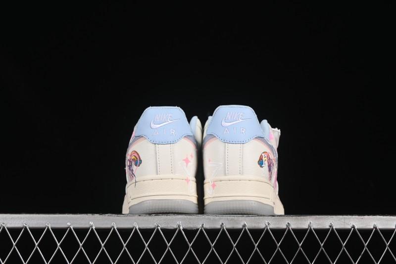 Nike Air Force 1'07 Low Pink and Blue Love Limited Edition Casual Sneakers - CW1574-058