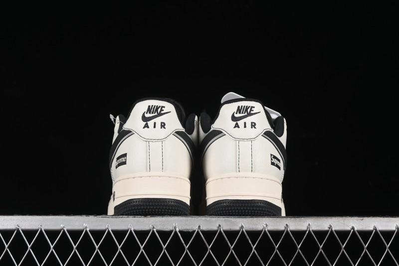 Nike Air Force 1 '07 Low Supreme Collaboration - Beige Grey Pigskin Low-Top Casual Sneakers - XZ6188-018