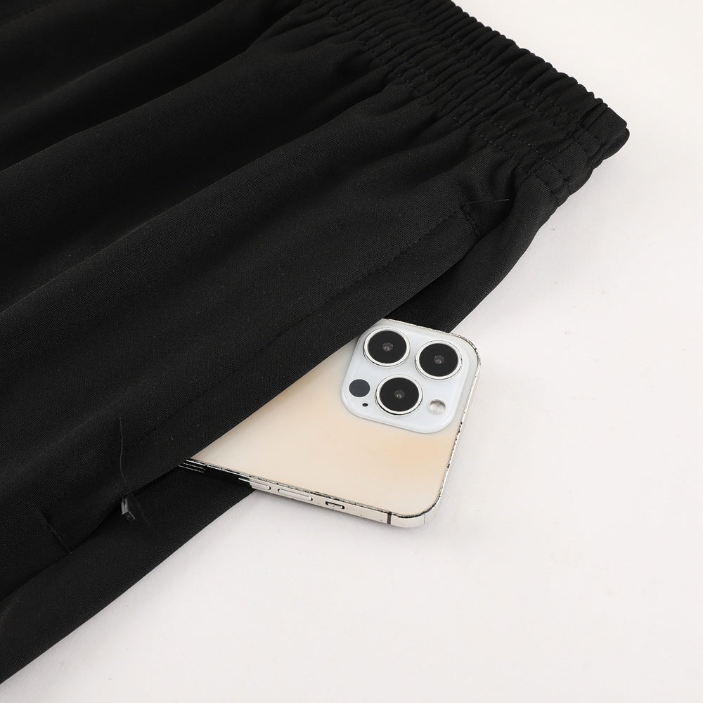 PD02 black shorts suit S-2XL