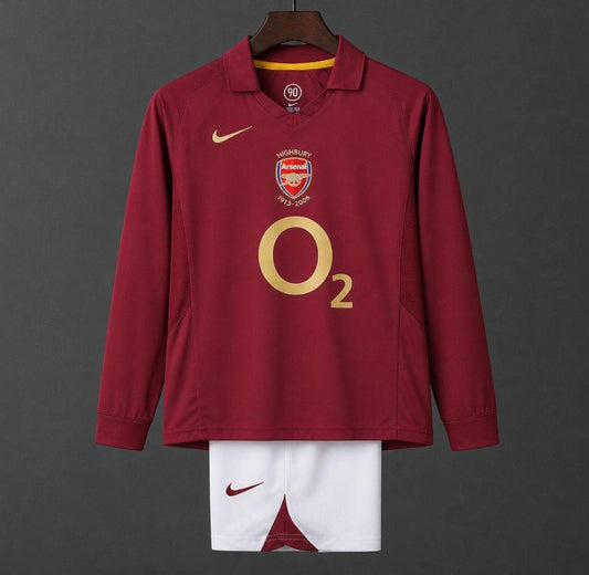Retro Kids 05/06 Arsenal Home Long Sleeve Jersey