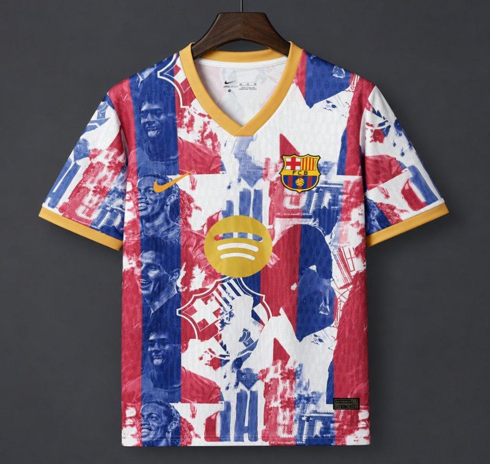 26/27 Barcelona Special "Legends" Graphic White/Blue/Red Commemorative Jersey