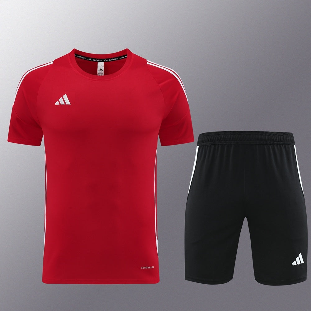 AD06 red shorts suit S-2XL