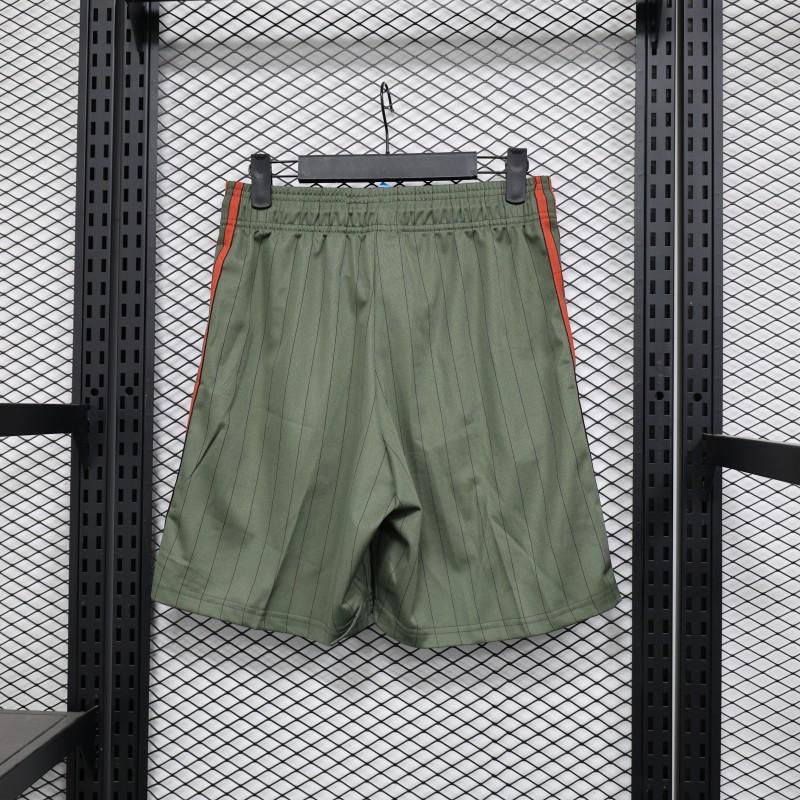 Player Version 25/26 Bayern Munich Olive Green with Orange Side Stripes Shorts
