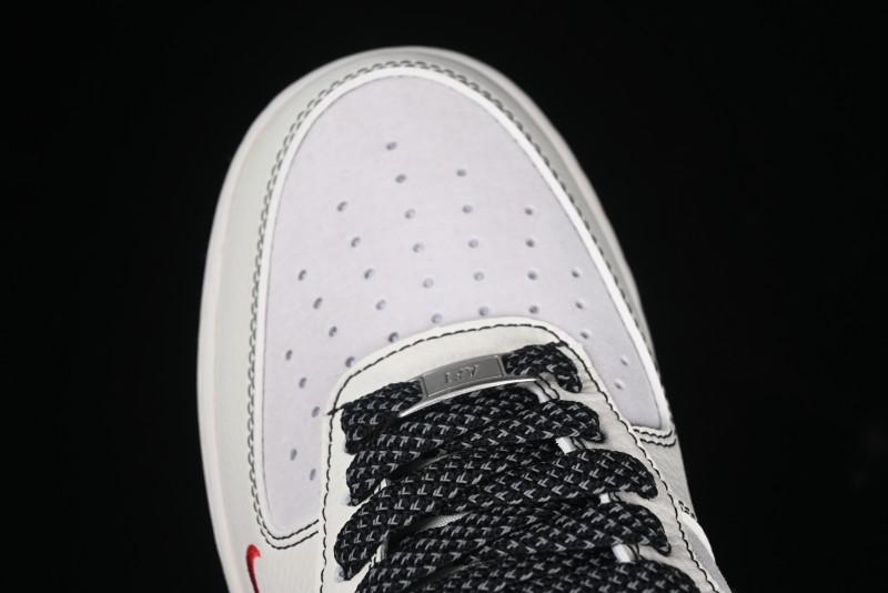 Nike Air Force 1 '07 Low Supreme Collaboration Casual Sneakers with Full-Length Air Cushion - BB7518-012